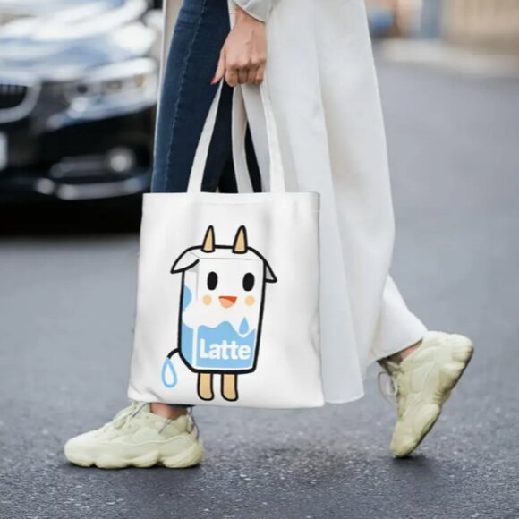 Tokidoki Latte Canvas Tote Double Handle Bag NWT - Picture 3 of 5